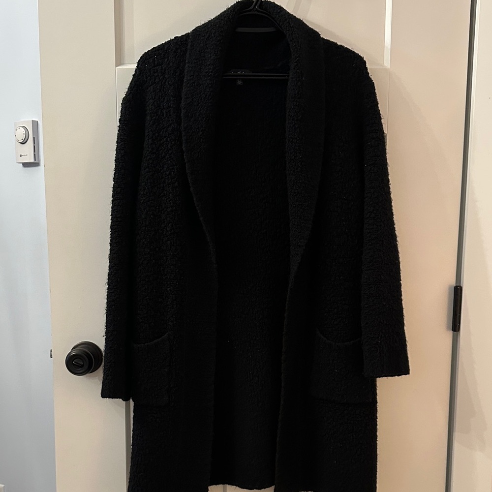 Lord & Taylor Black Textured Cardigan